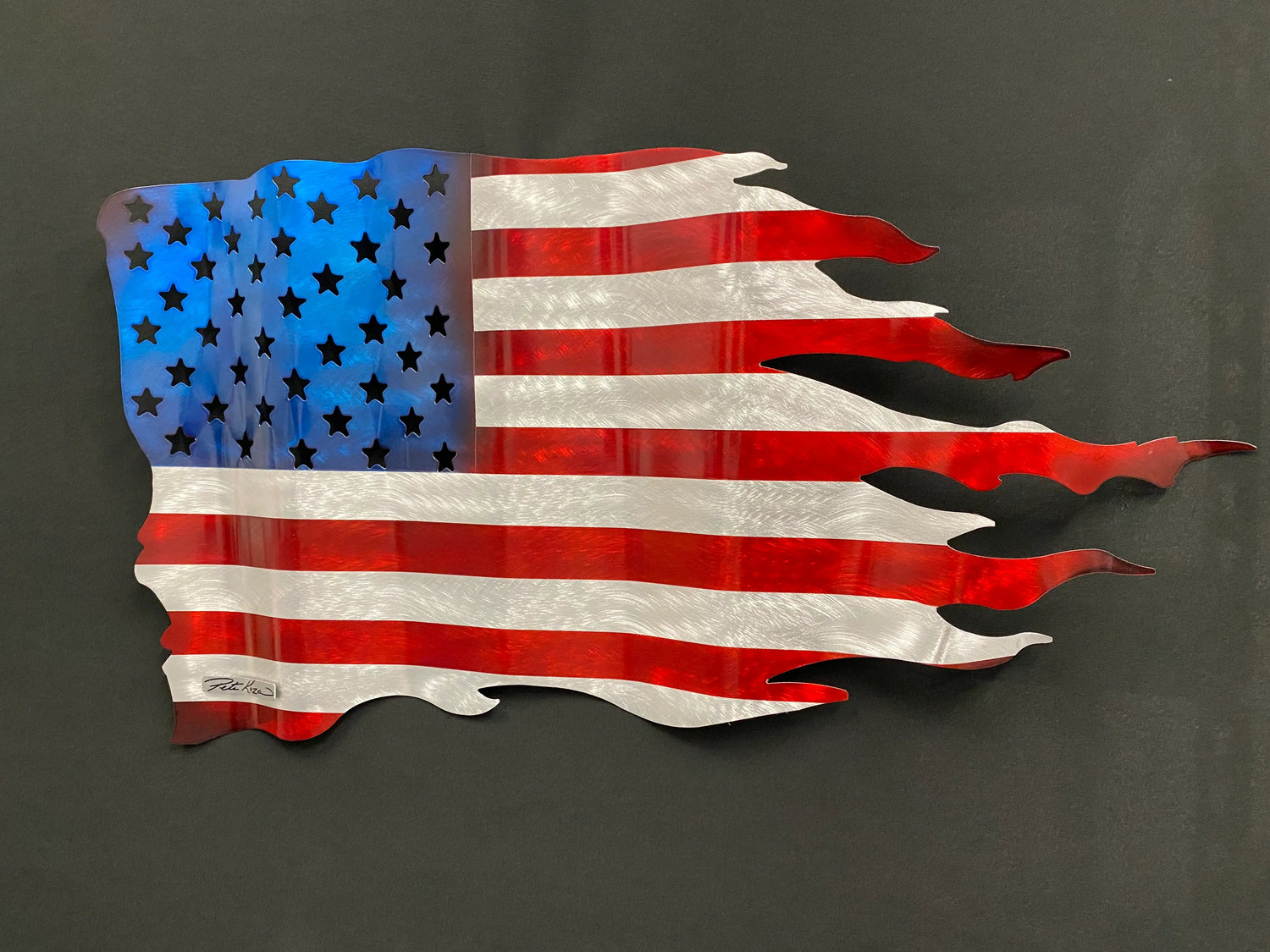 5.-American-Flag-Collection Pete Koza Metal Art