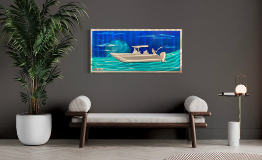 Ocean Boat Scenes Pete Koza Metal Art