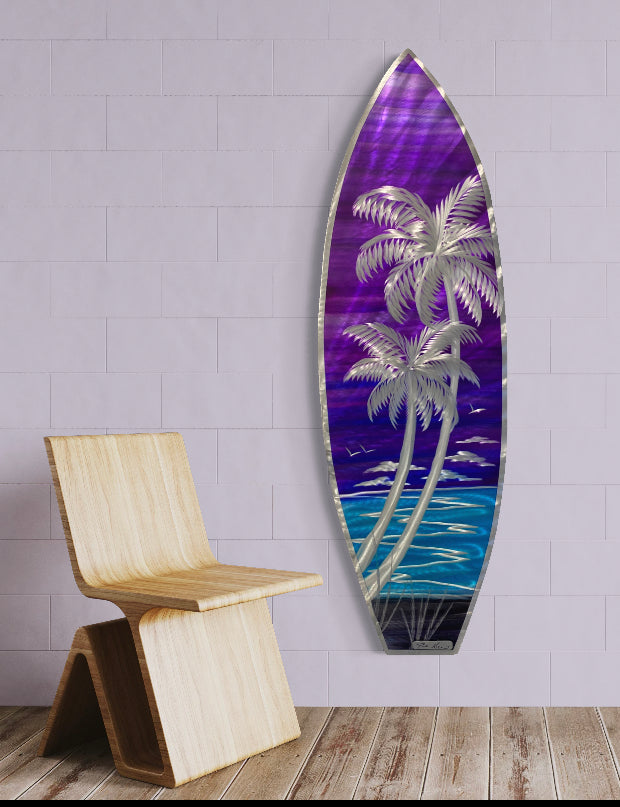 New Edition Purple passion surf 2.0 Metal Wall Art Pete Koza Metal Art