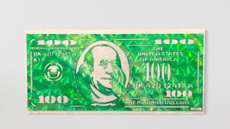 $100 Bill PETE KOZA METAL ART