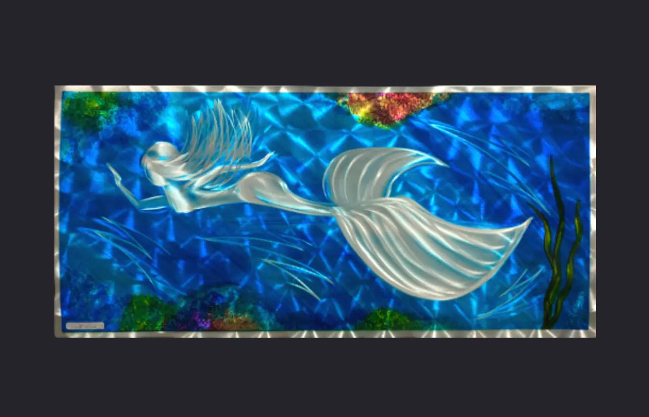 Mermaids Love Deep Sea Version Pete Koza Metal Art