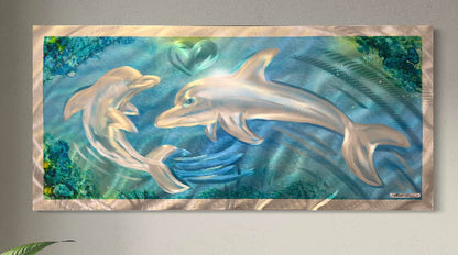 *New Love Dolphin Scene PETE KOZA METAL ART