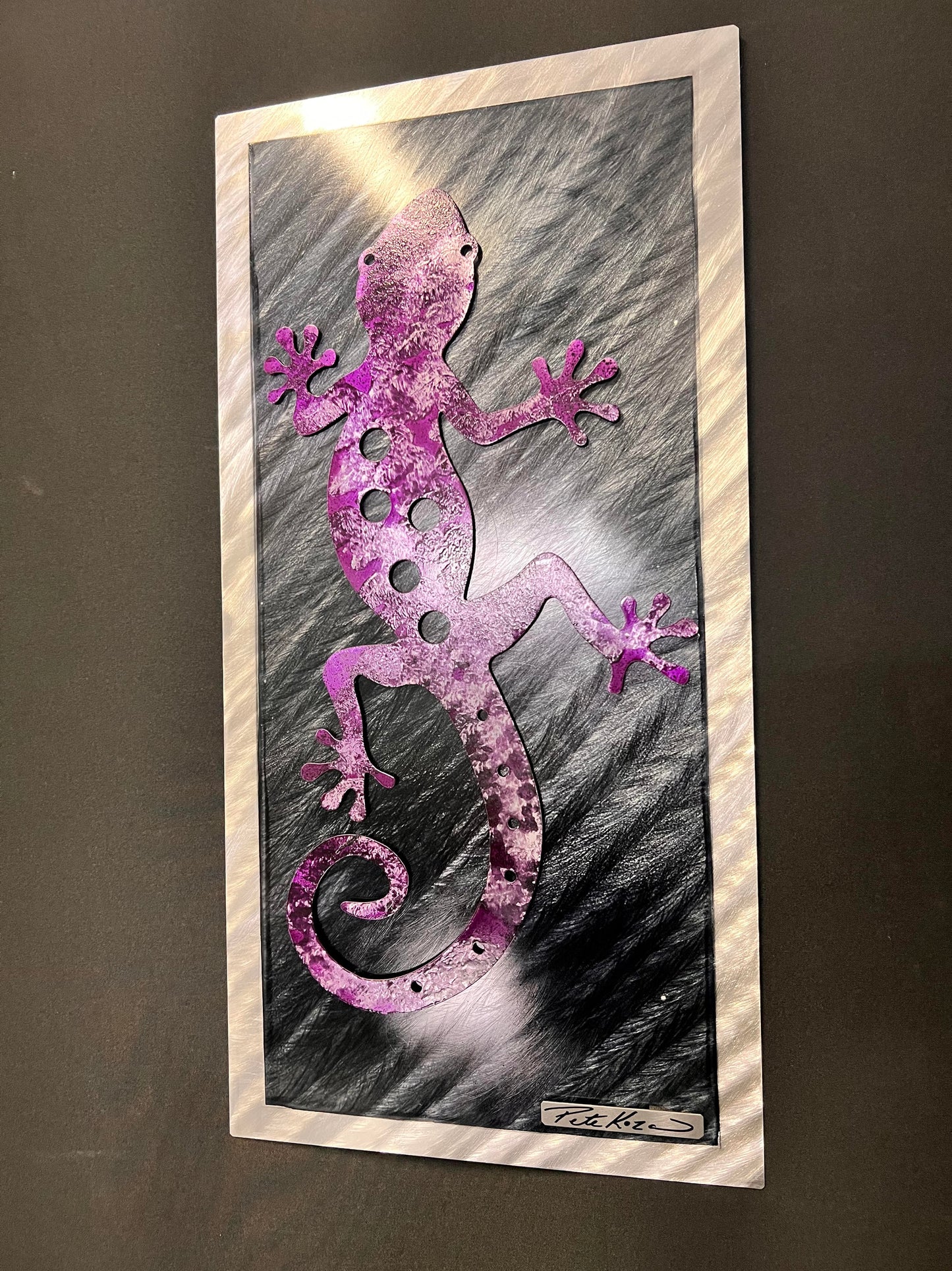 Purple Gecko V.2 PETE KOZA METAL ART