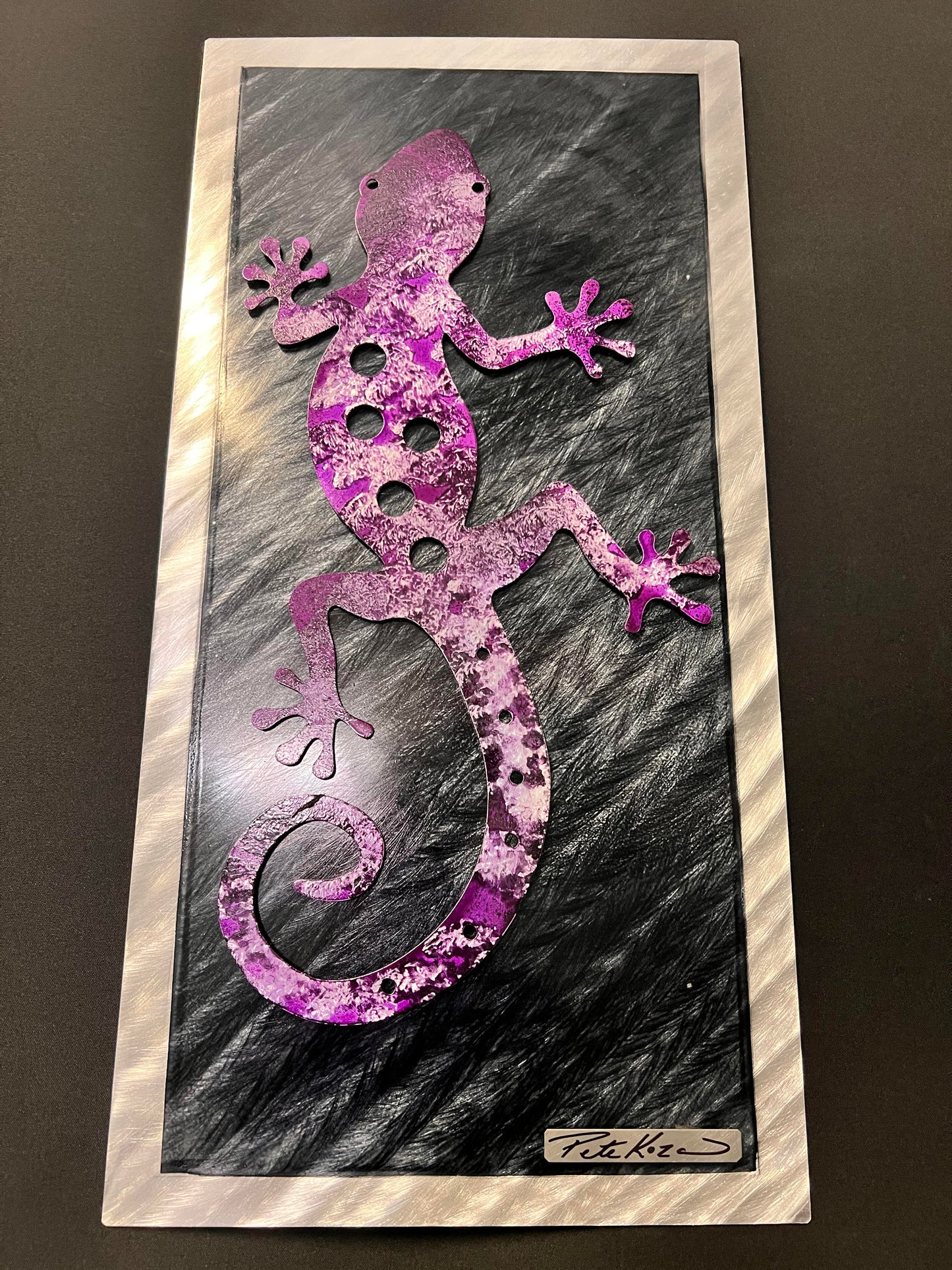 Purple Gecko V.2 PETE KOZA METAL ART