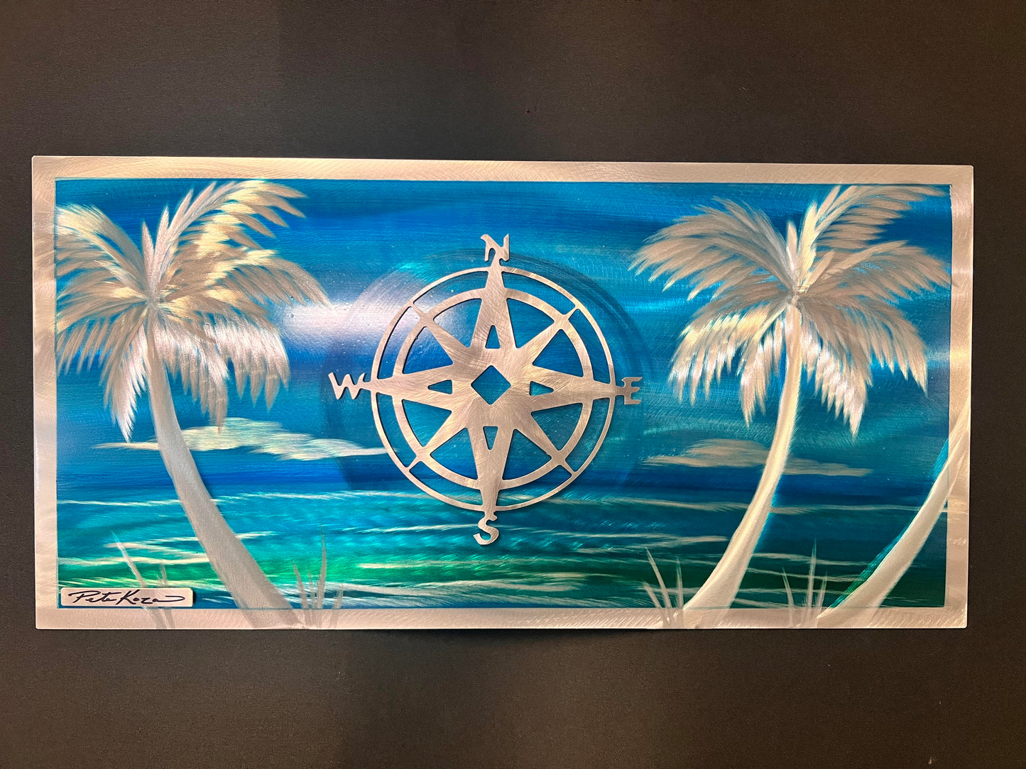 Ocean Palm Vibes PETE KOZA METAL ART