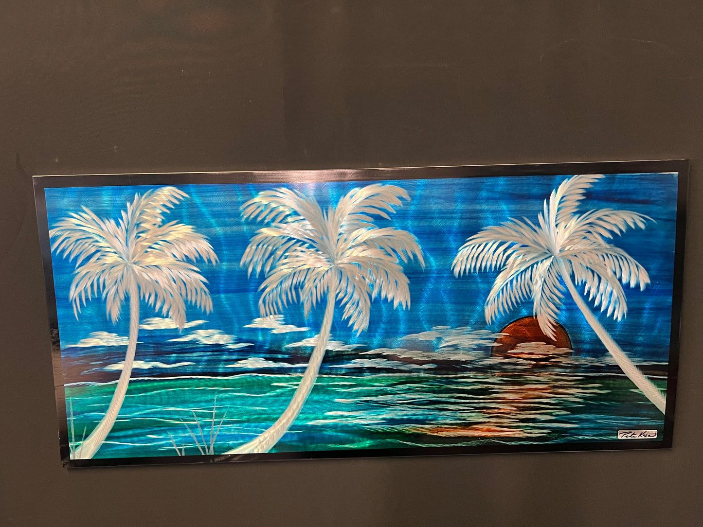 Blue Sunrise Scene *One Of A Kind* PETE KOZA METAL ART