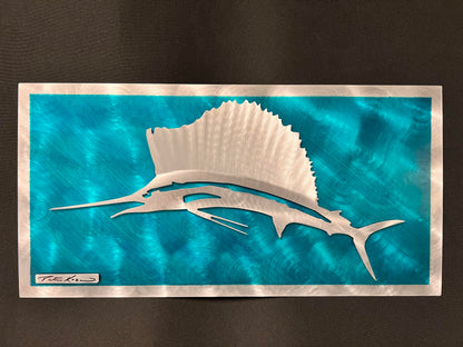 Aqua Sailfish Scene PETE KOZA METAL ART