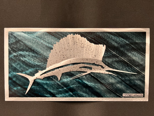 Silver Sailfish Scene PETE KOZA METAL ART