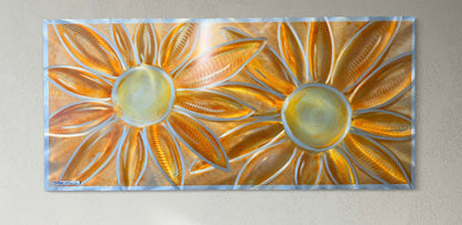 *New Sunflower Scene Pete Koza Metal Art