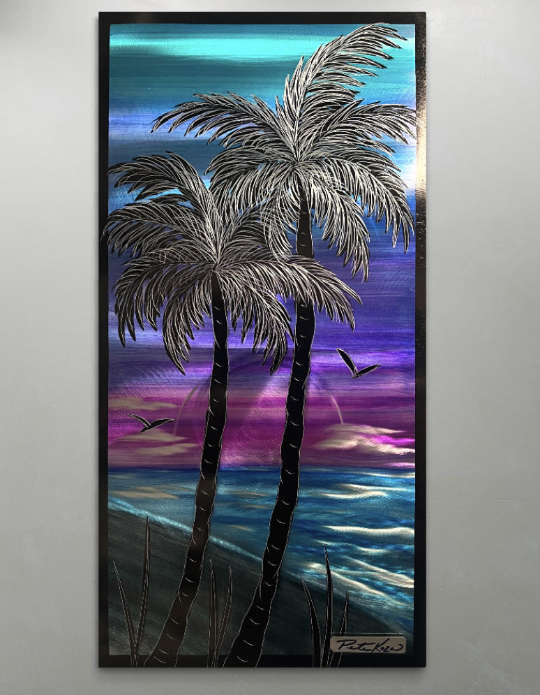 Etched Passion Palms PETE KOZA METAL ART