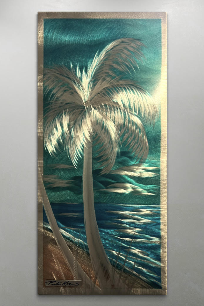 Tiki Palm Vibes VERTICLE PETE KOZA METAL ART