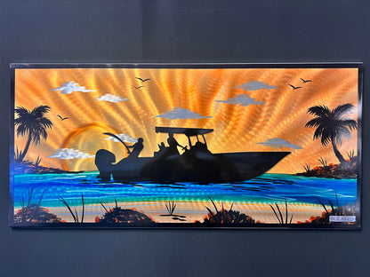 Boating Island Life Scene *One Of A Kind* (Popular) PETE KOZA METAL ART