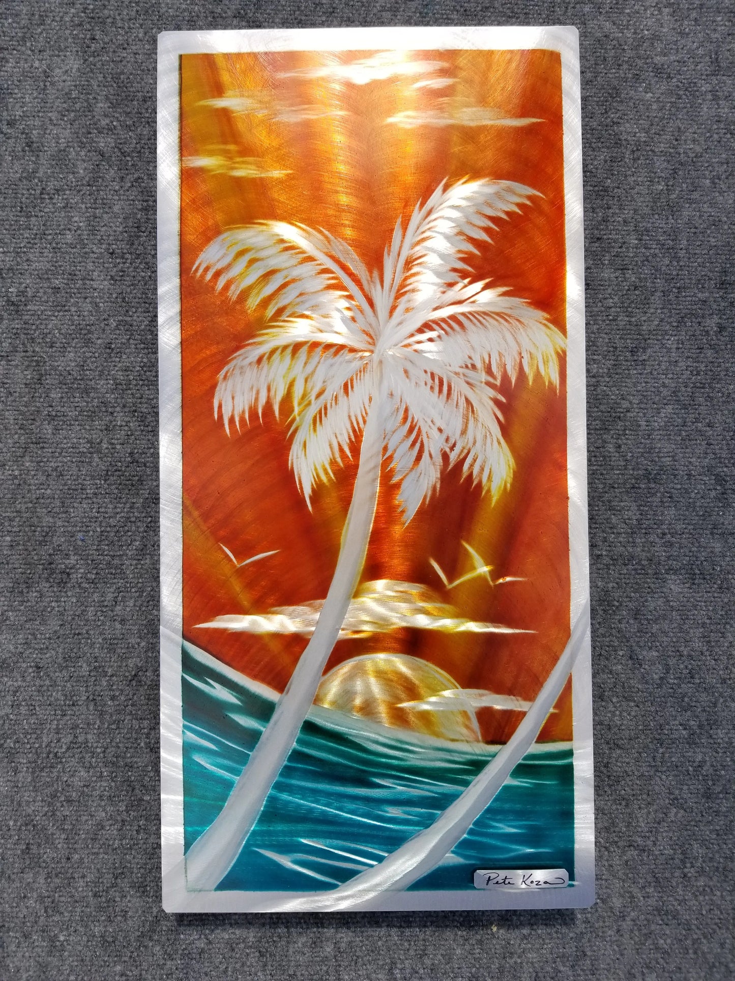 Palm Tree Beach Crush PETE KOZA METAL ART