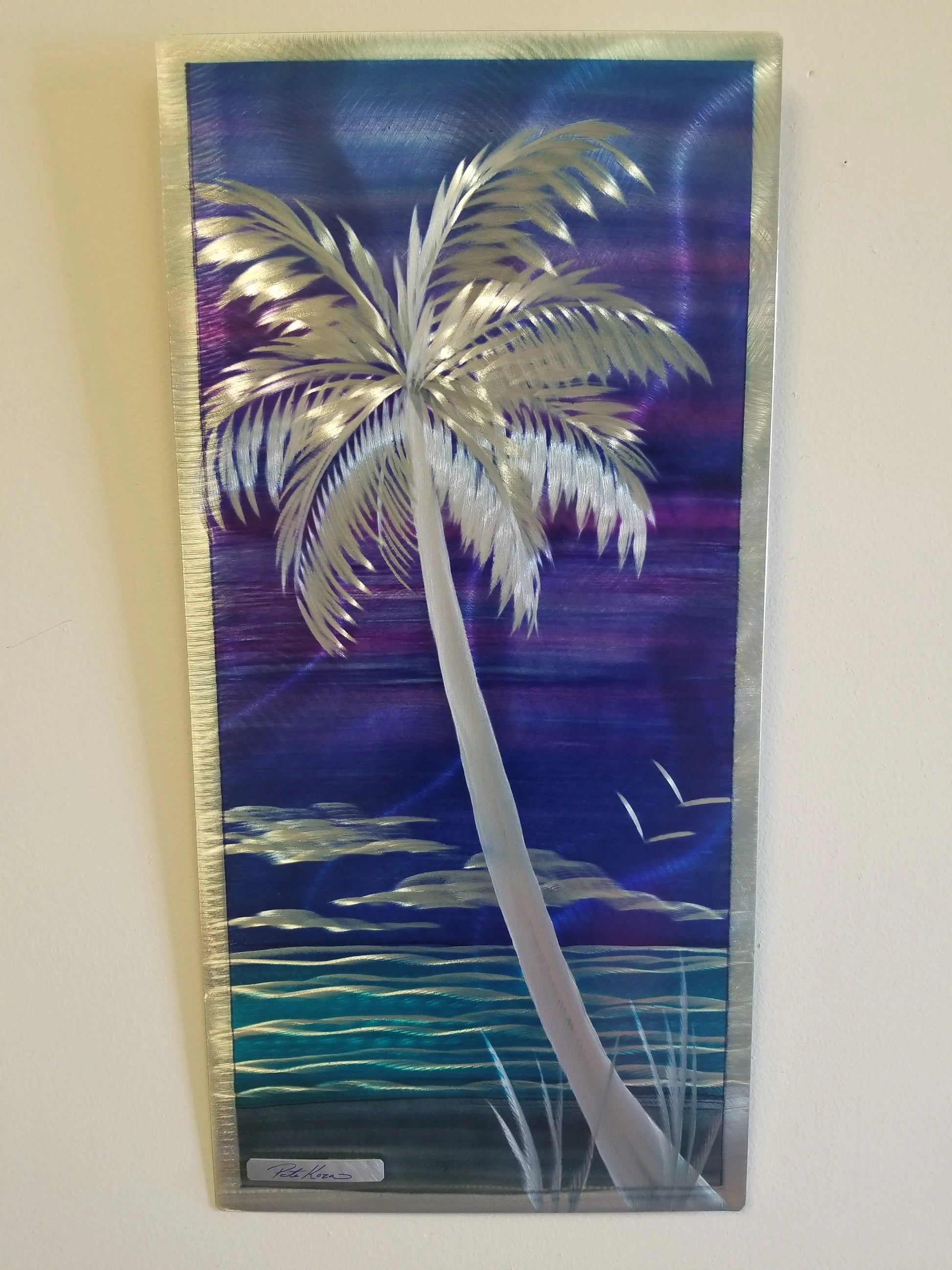 Tropical Purple Palm PETE KOZA METAL ART