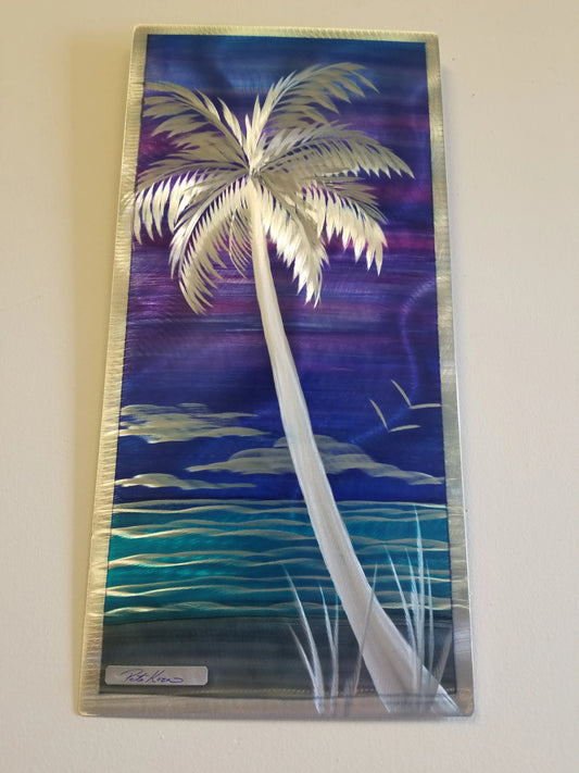 Tropical Purple Palm PETE KOZA METAL ART