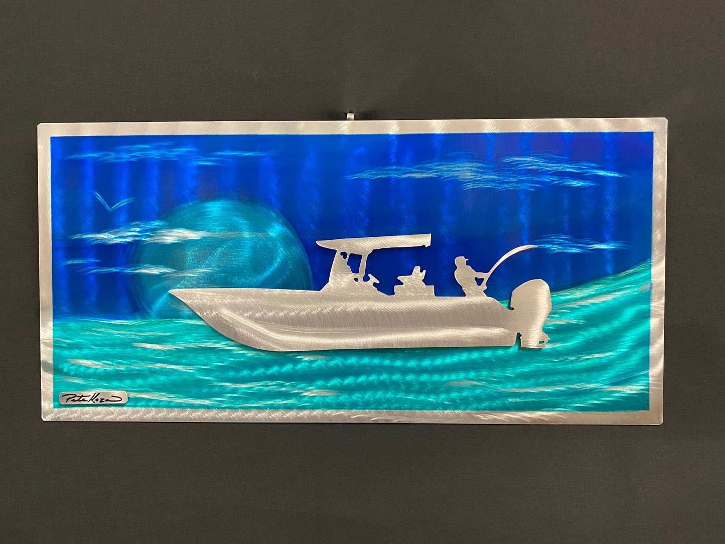 Ocean Boat Scenes Pete Koza Metal Art