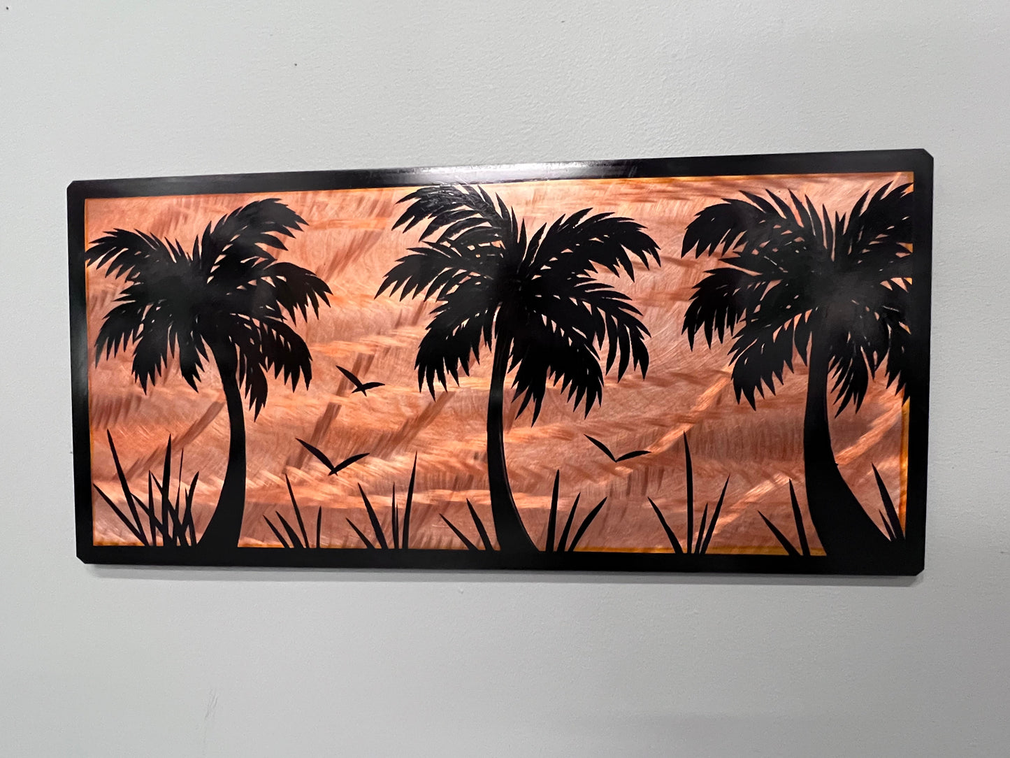 20% OFF! Gold Shadow Palm Scene PETE KOZA METAL ART