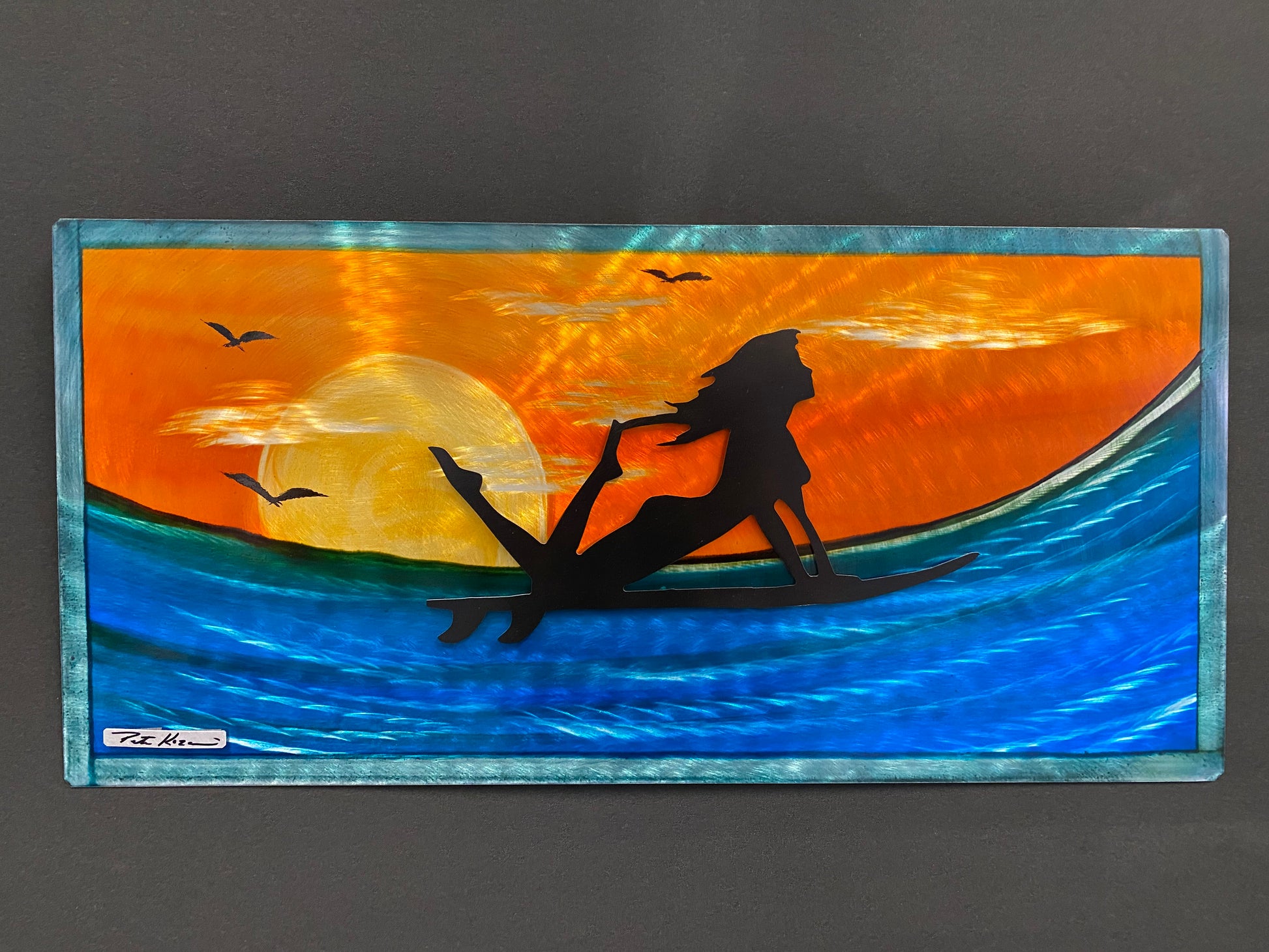 Surf Girl Dreams Pete Koza Metal Art