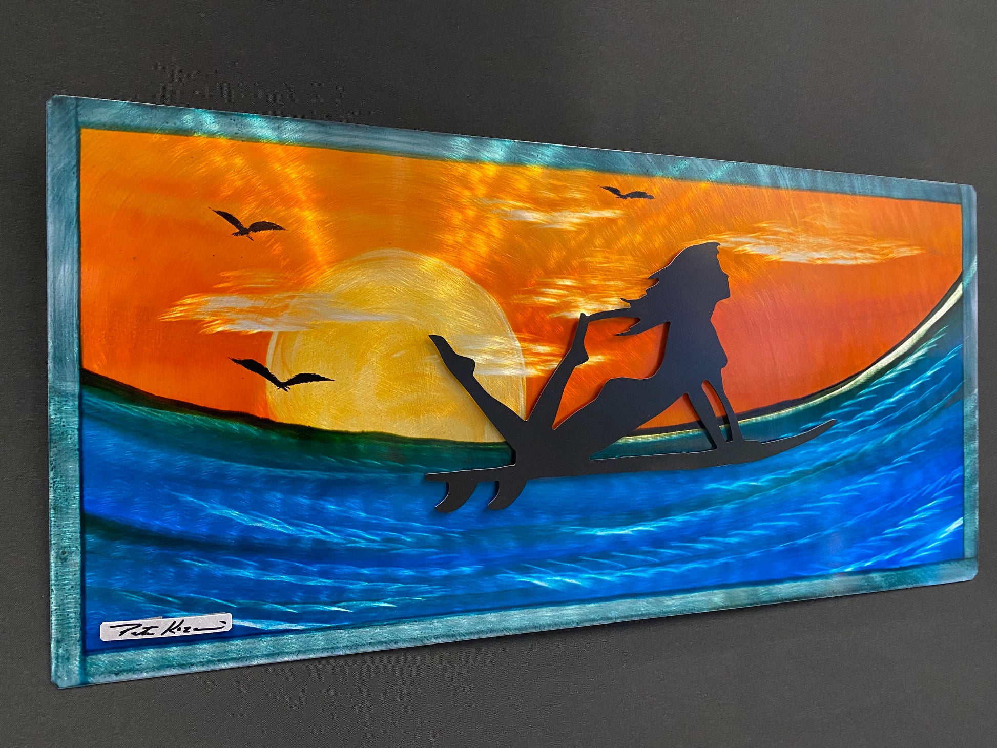 Surf Girl Dreams Pete Koza Metal Art