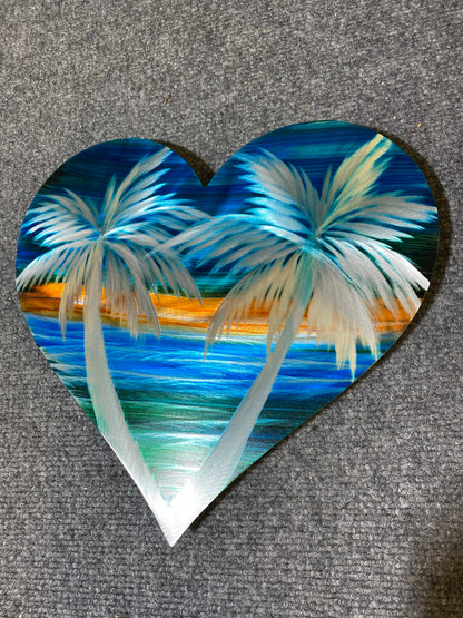 Palm Tree Hearts PETE KOZA METAL ART