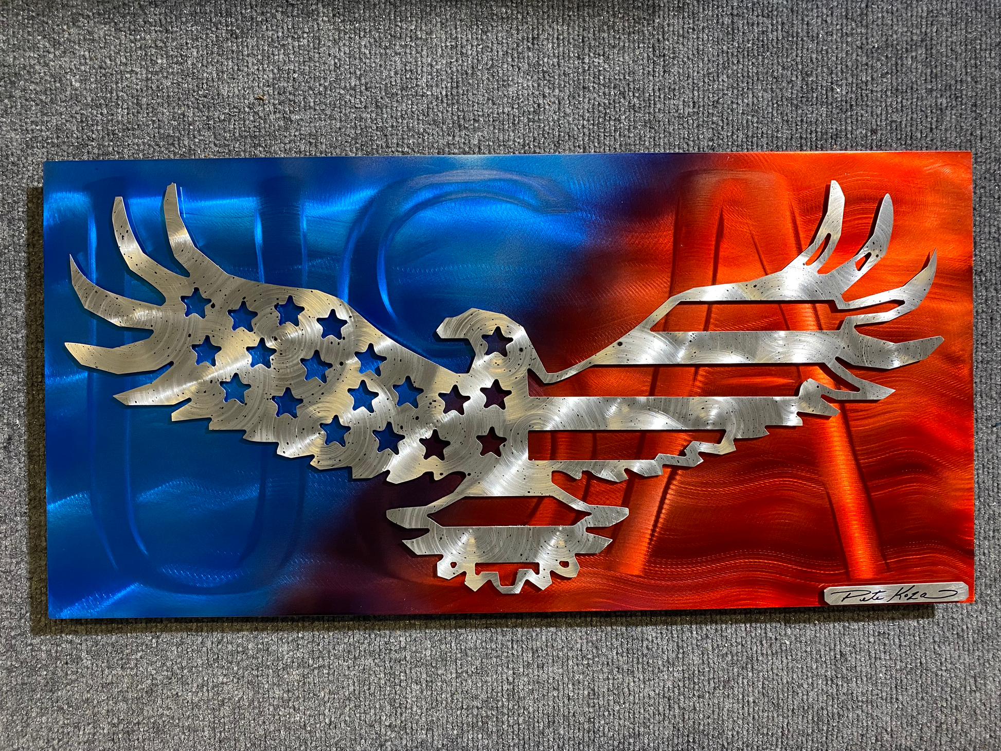 USA Pride Bald Eagle PETE KOZA METAL ART