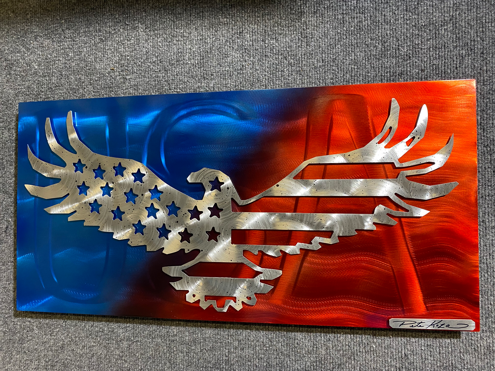 USA Pride Bald Eagle PETE KOZA METAL ART