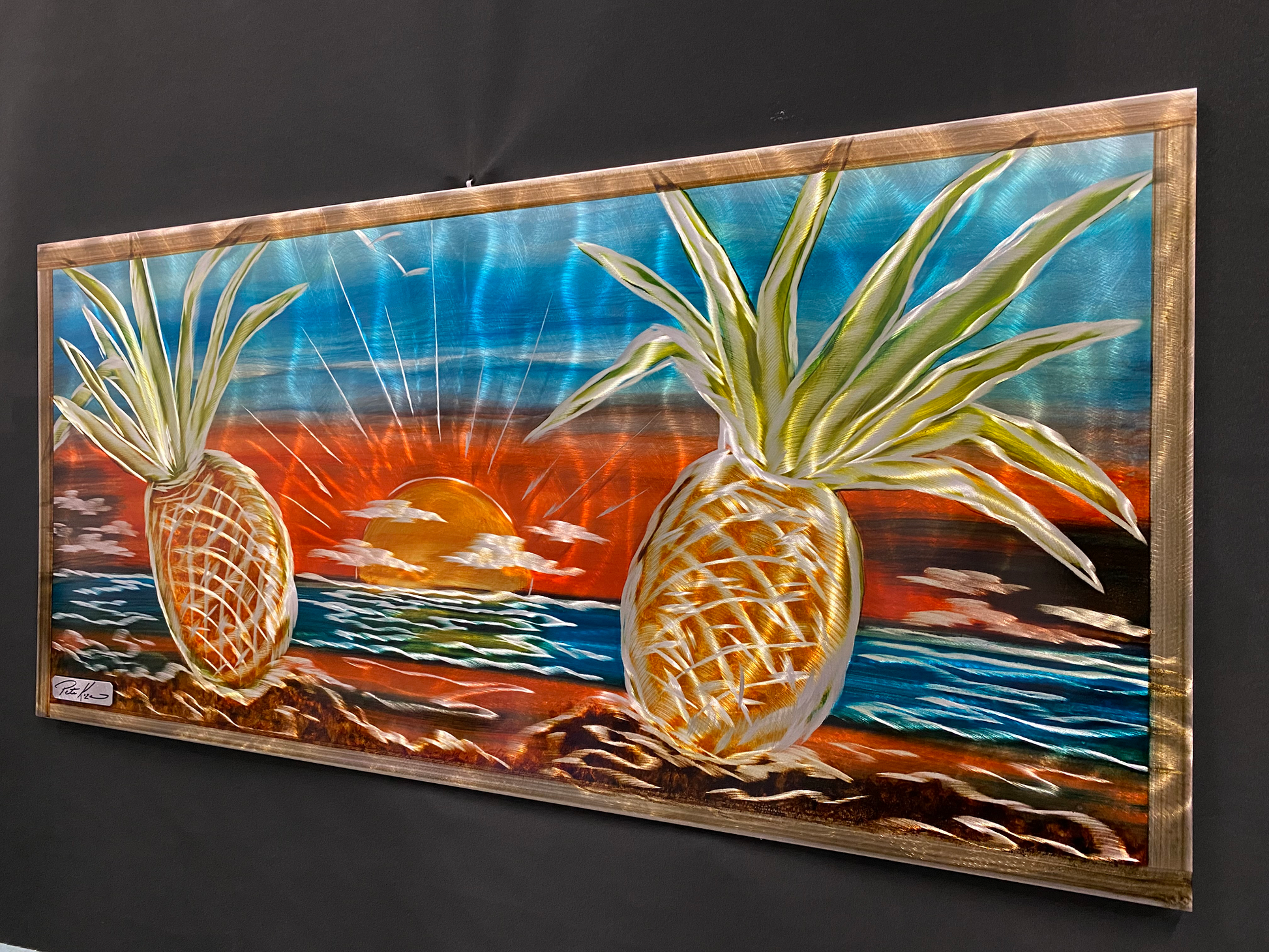 Pineapple Delight "One Of A Kind" PETE KOZA METAL ART