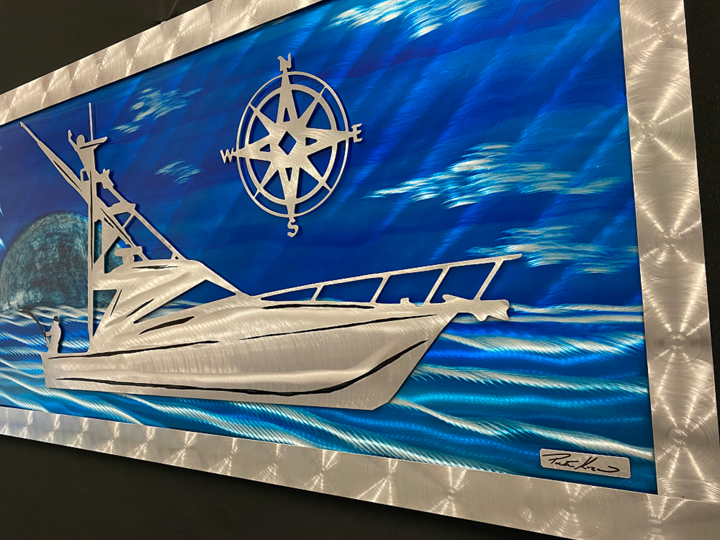 Boating Under The Blue Moon PETE KOZA METAL ART