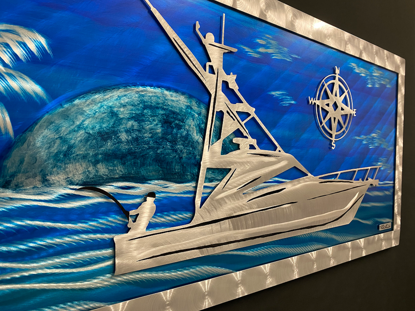 Boating Under The Blue Moon PETE KOZA METAL ART