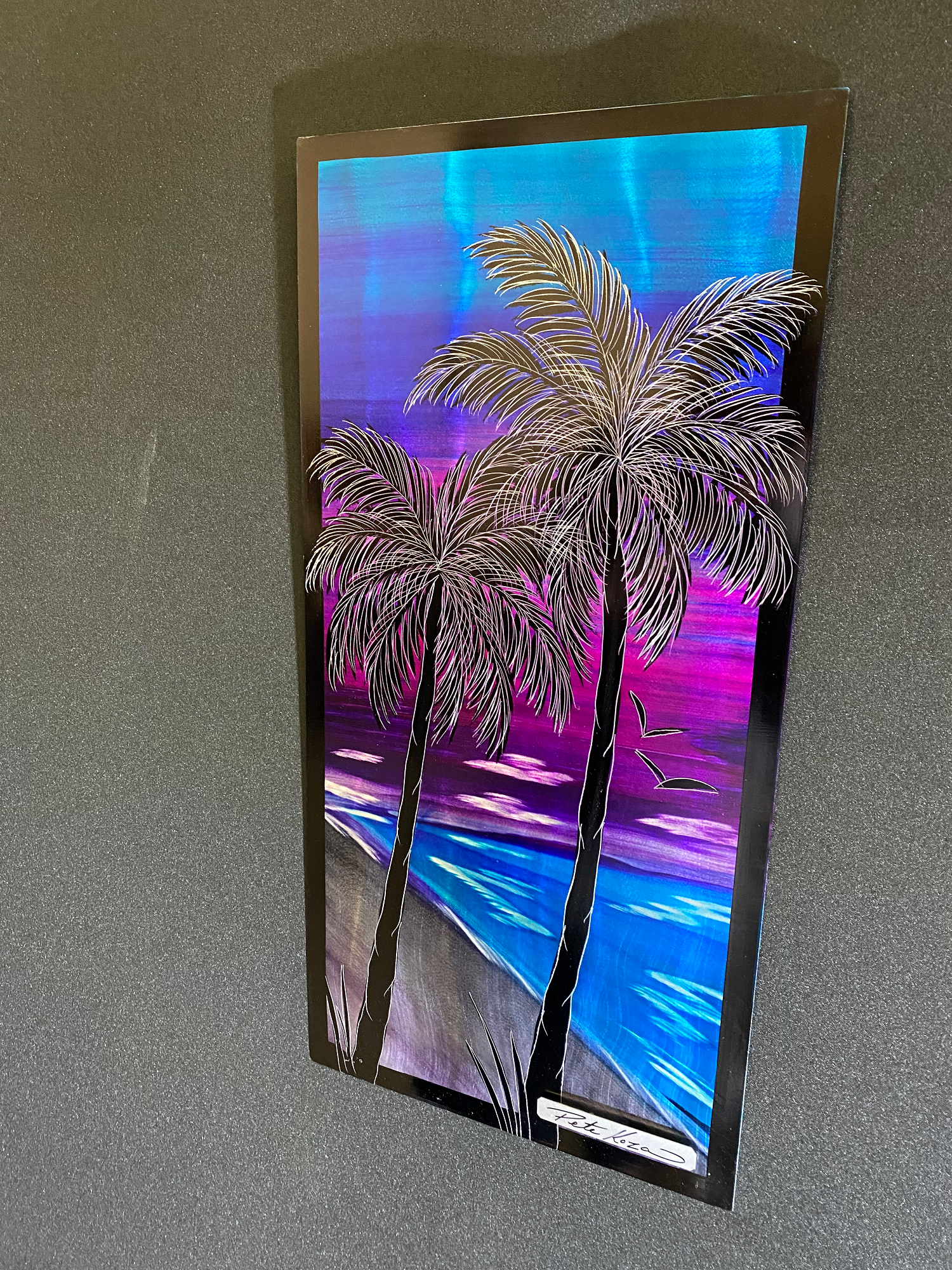 Etched Passion Palms PETE KOZA METAL ART