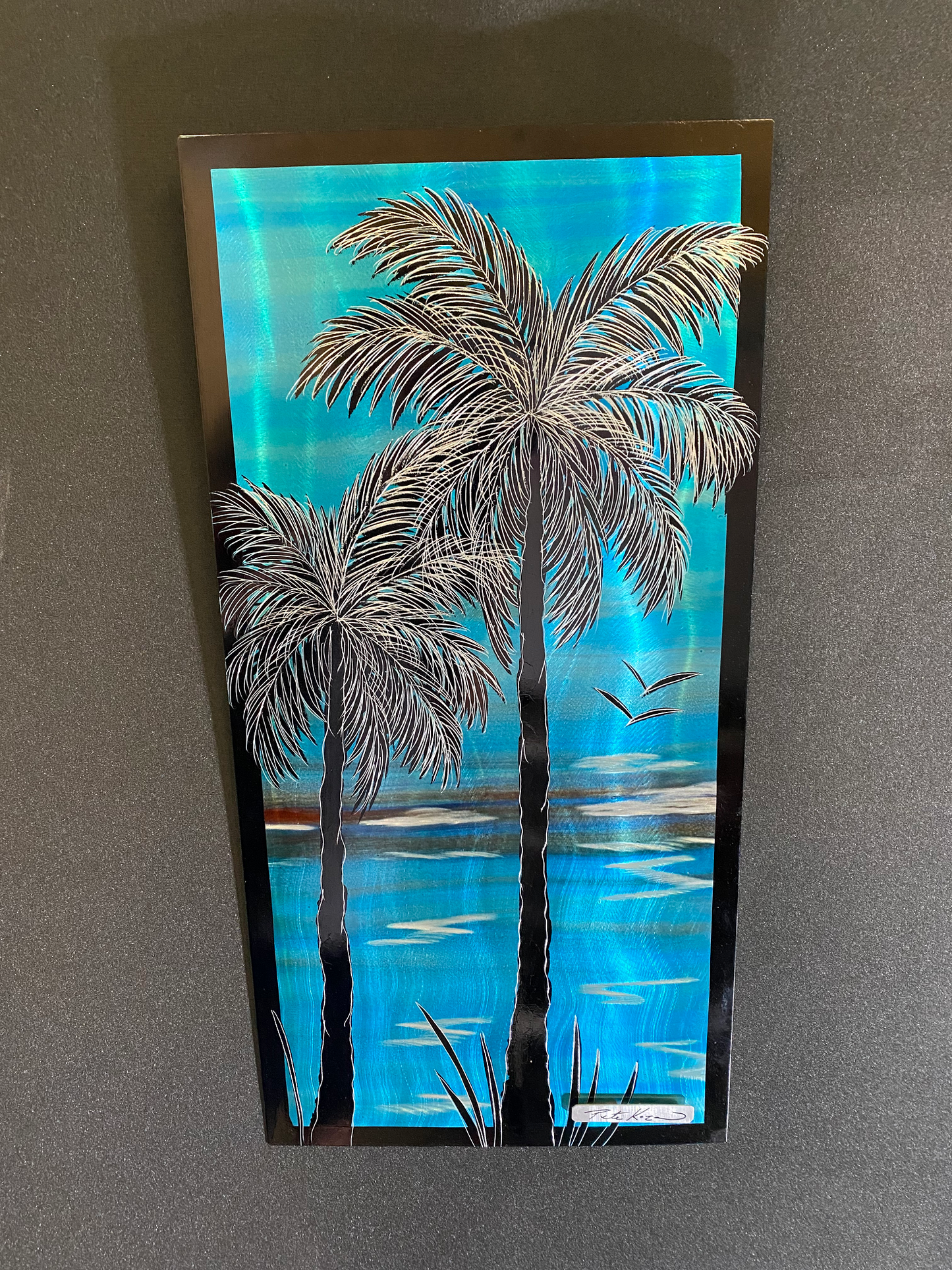 Kinda Blue Day Etchd Palms PETE KOZA METAL ART