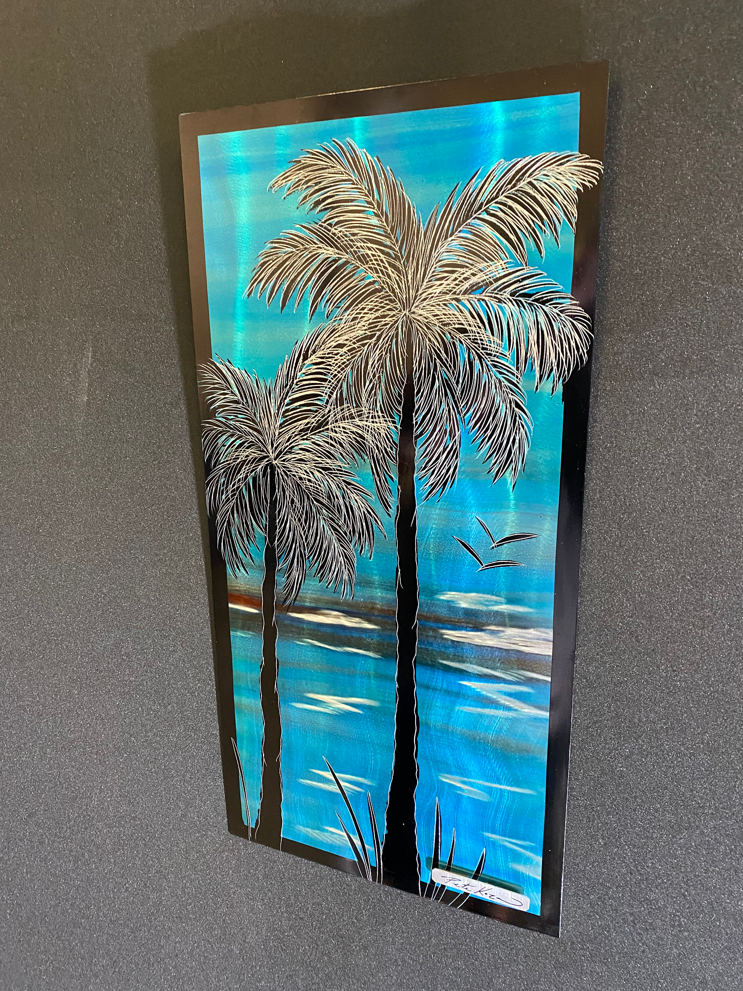 Kinda Blue Day Etchd Palms PETE KOZA METAL ART